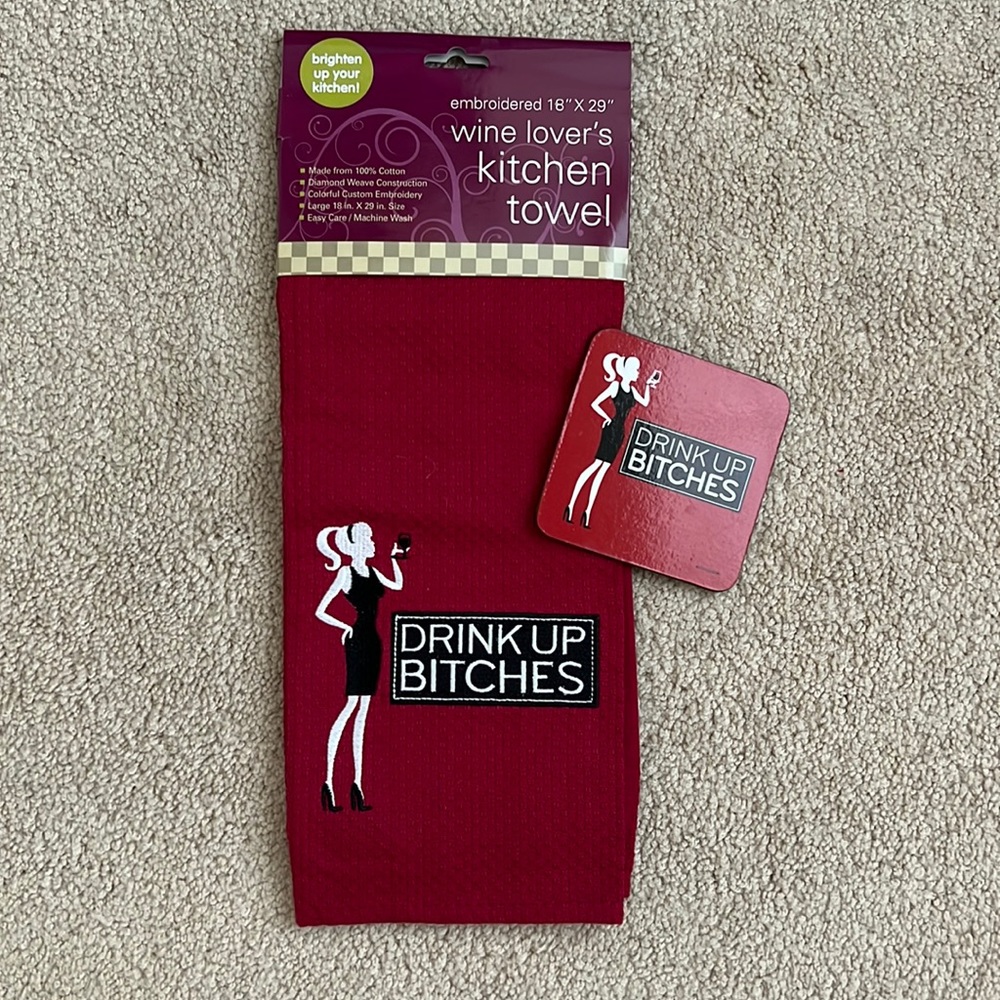 Kitchen towel and coaster!